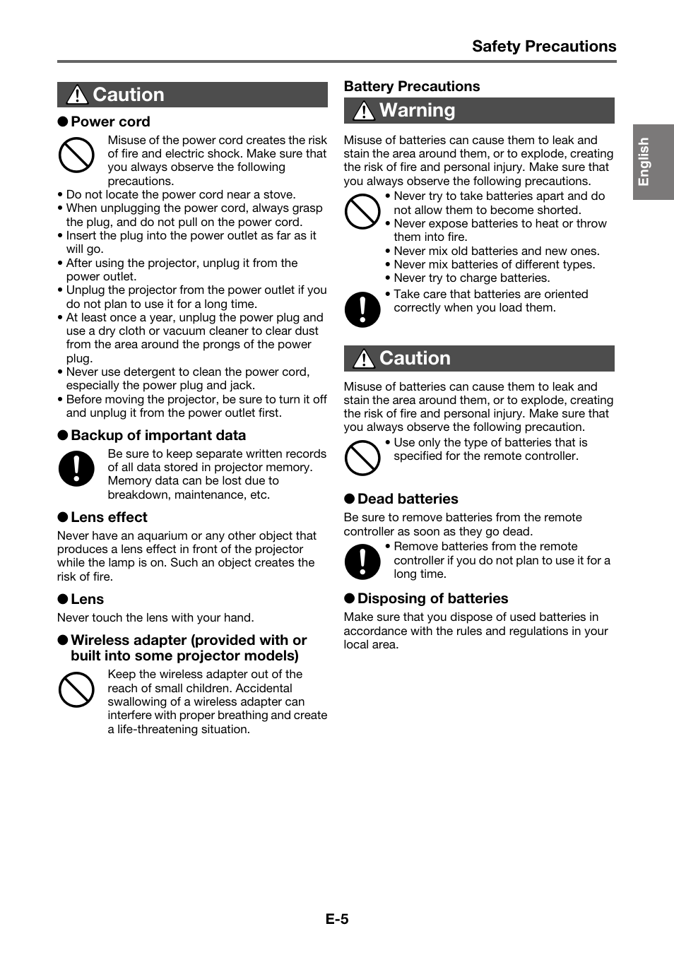 Casio XJ-A230 User Manual | Page 6 / 37