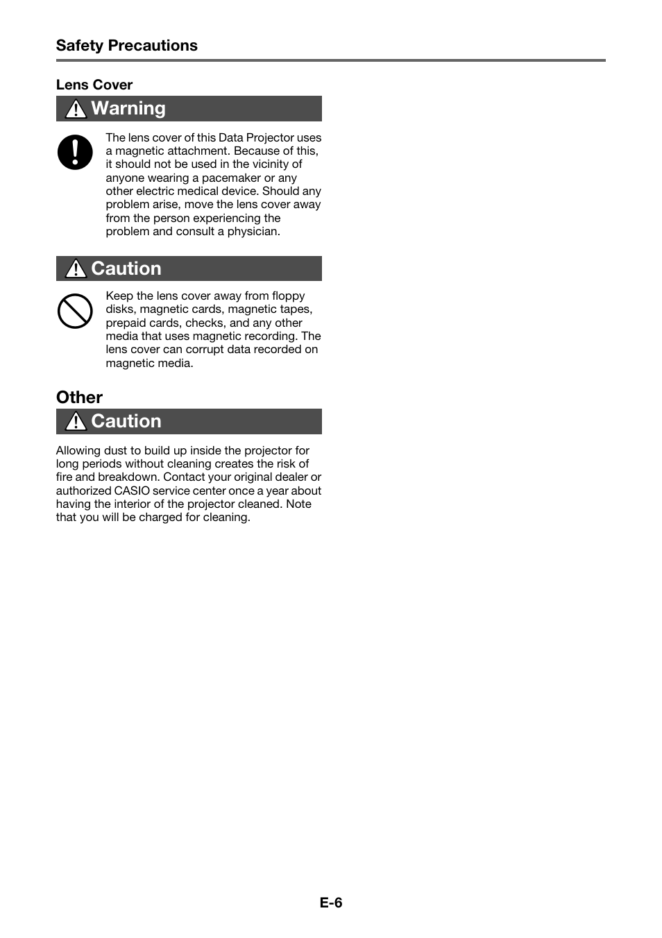 Casio XJ-A230 User Manual | Page 7 / 37