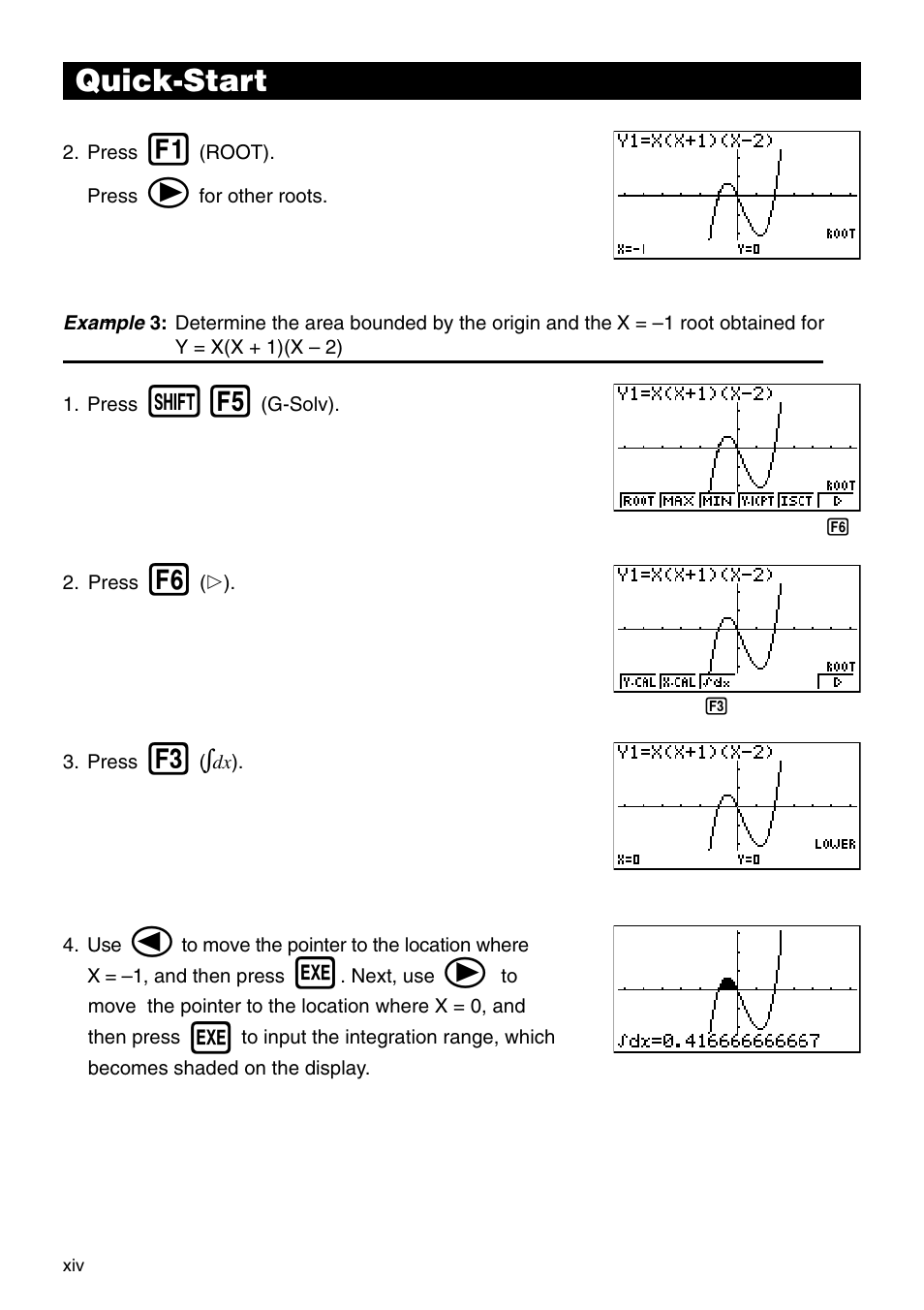 Quick-start | Casio CFX-9950GB PLUS User Manual | Page 16 / 28