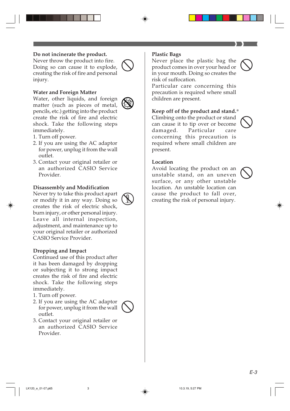 Casio LK125 User Manual | Page 5 / 37