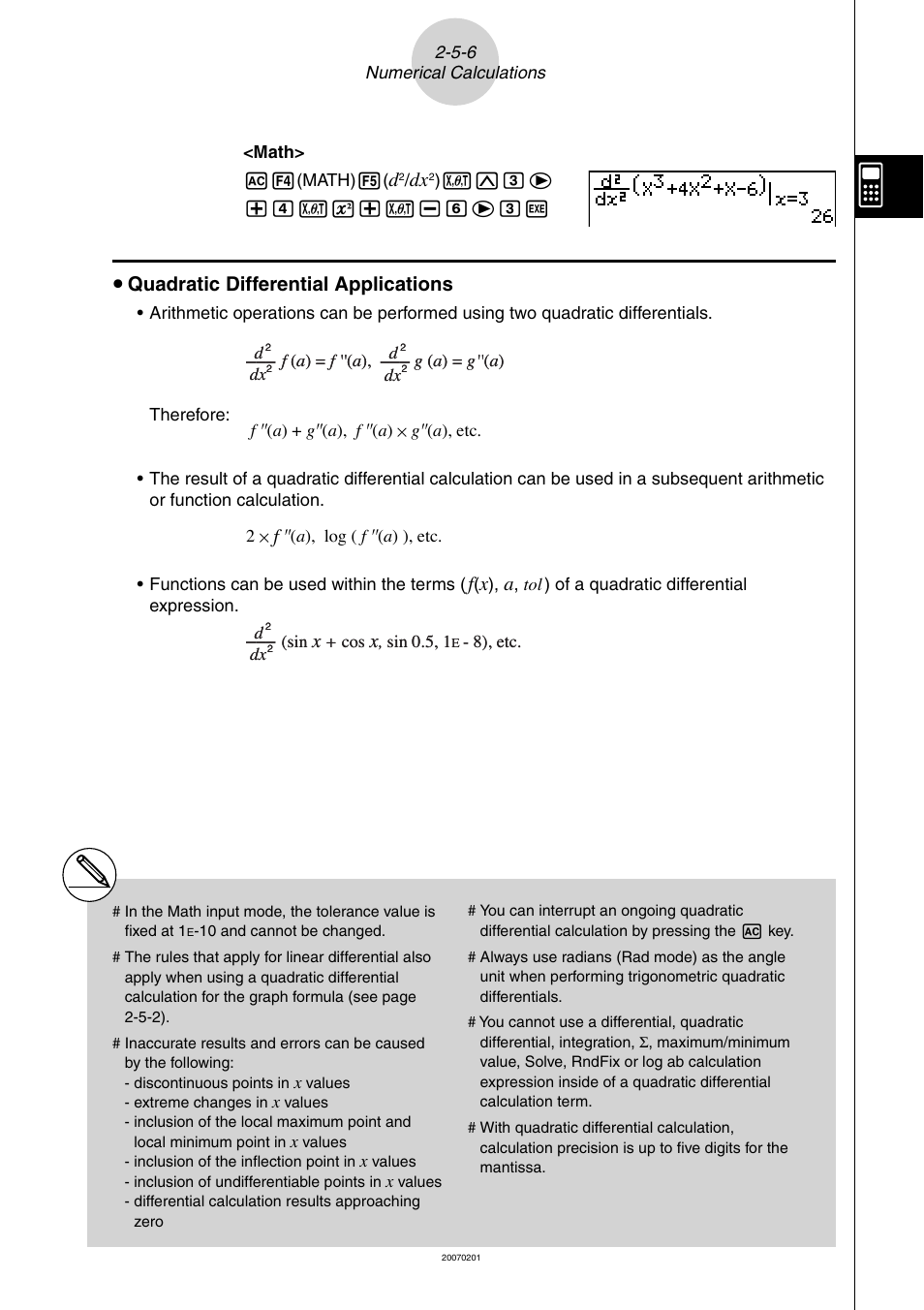 U quadratic differential applications | Casio SERIES FX-9860G User Manual | Page 103 / 603