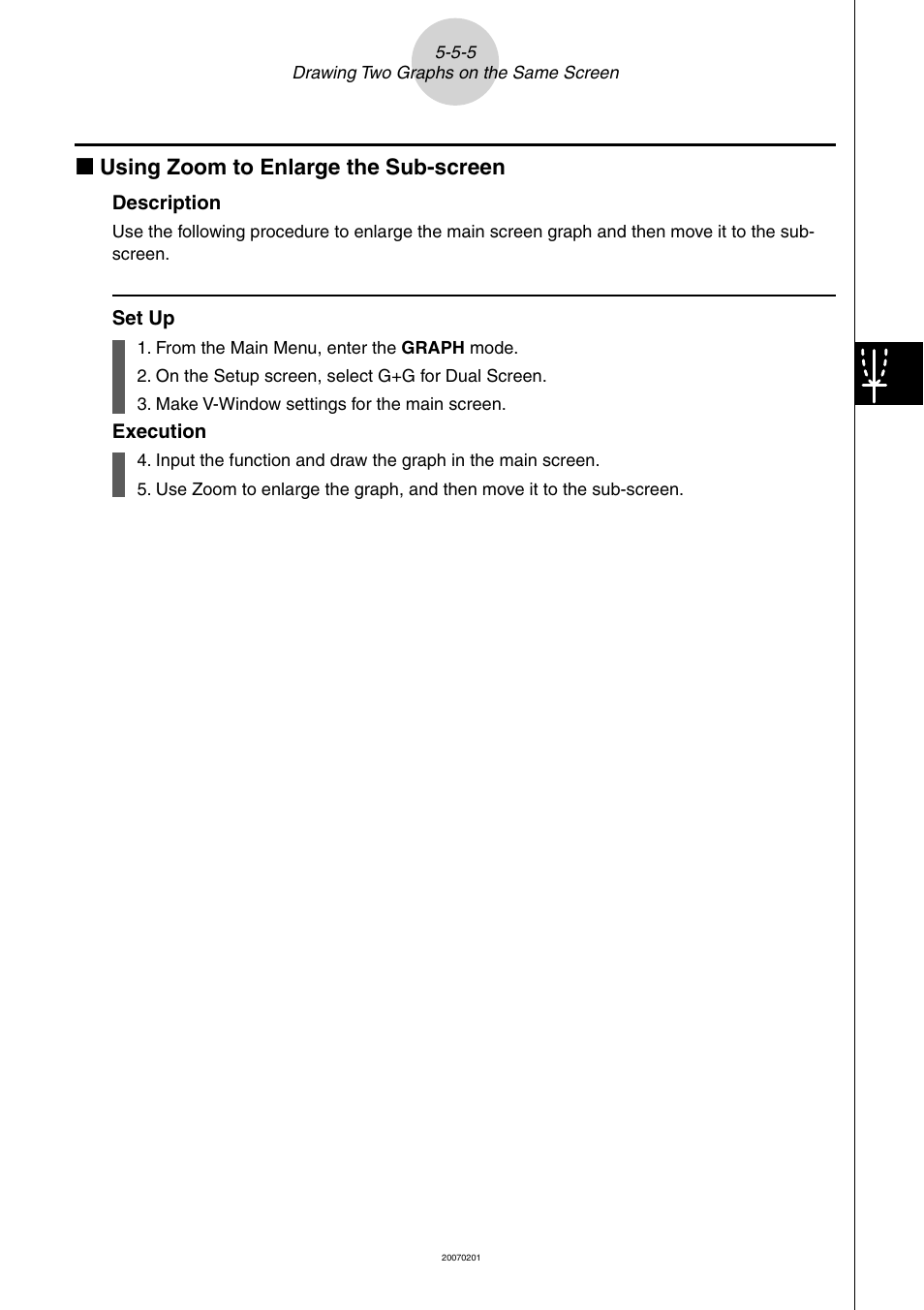 K using zoom to enlarge the sub-screen | Casio SERIES FX-9860G User Manual | Page 208 / 603