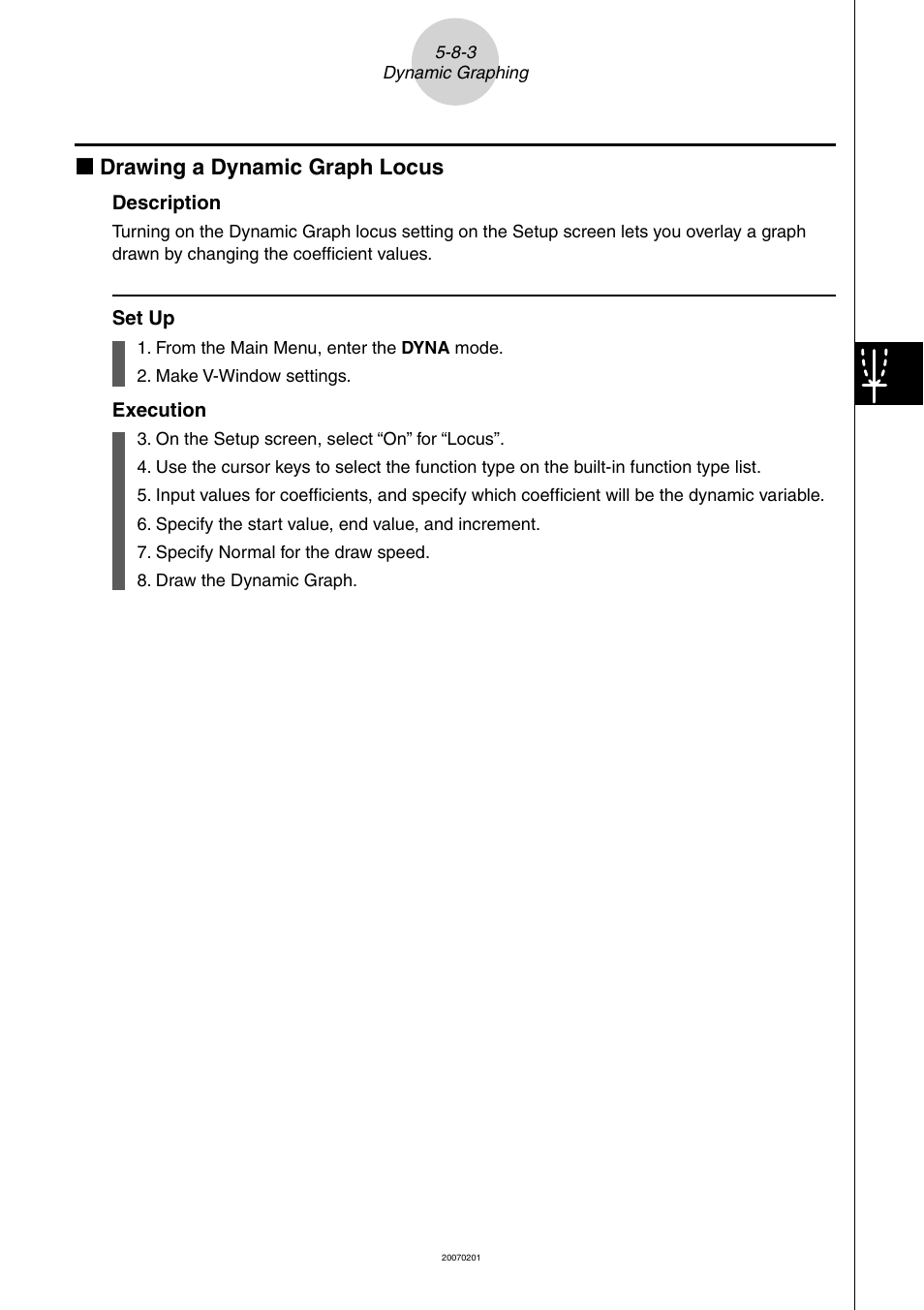 K drawing a dynamic graph locus | Casio SERIES FX-9860G User Manual | Page 236 / 603