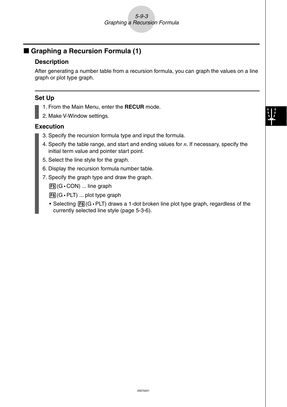 K graphing a recursion formula (1) | Casio SERIES FX-9860G User Manual | Page 244 / 603