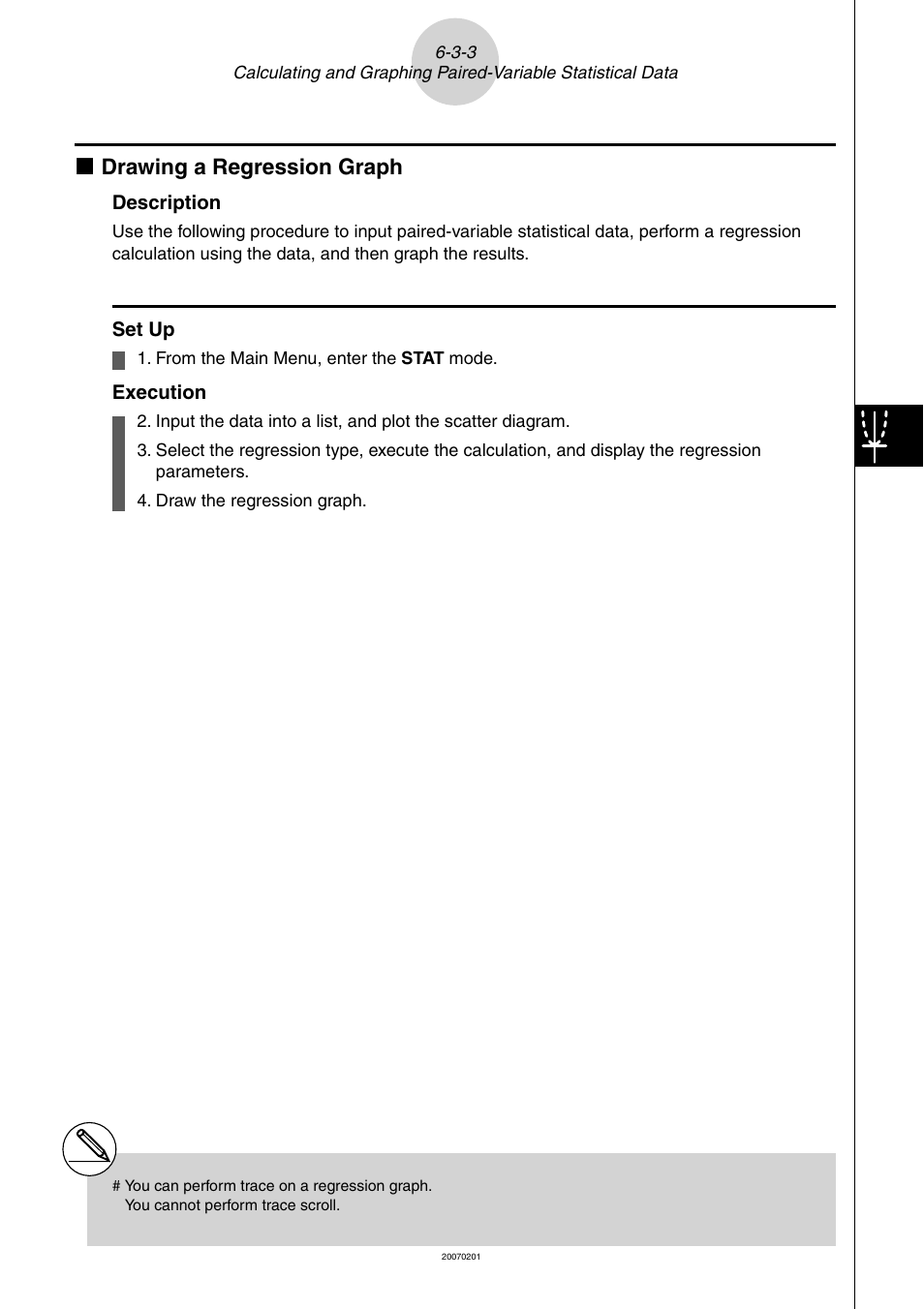 K drawing a regression graph | Casio SERIES FX-9860G User Manual | Page 292 / 603