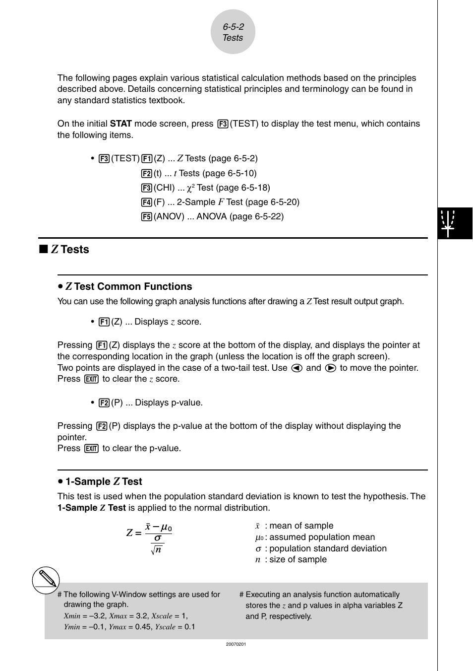 Tests | Casio SERIES FX-9860G User Manual | Page 315 / 603