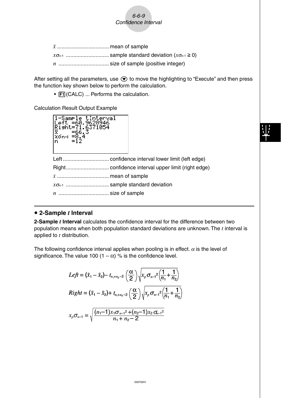 Left = ( o, T α 2 right = ( o, T α 2 | 1 + n, Σleft = ( o | Casio SERIES FX-9860G User Manual | Page 347 / 603