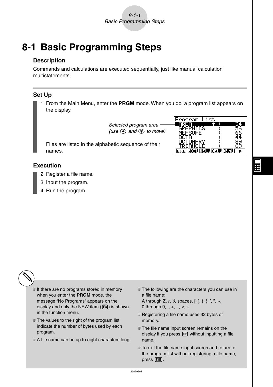 1 basic programming steps, Basic, Programming | Steps, 1 basic | Casio SERIES FX-9860G User Manual | Page 392 / 603