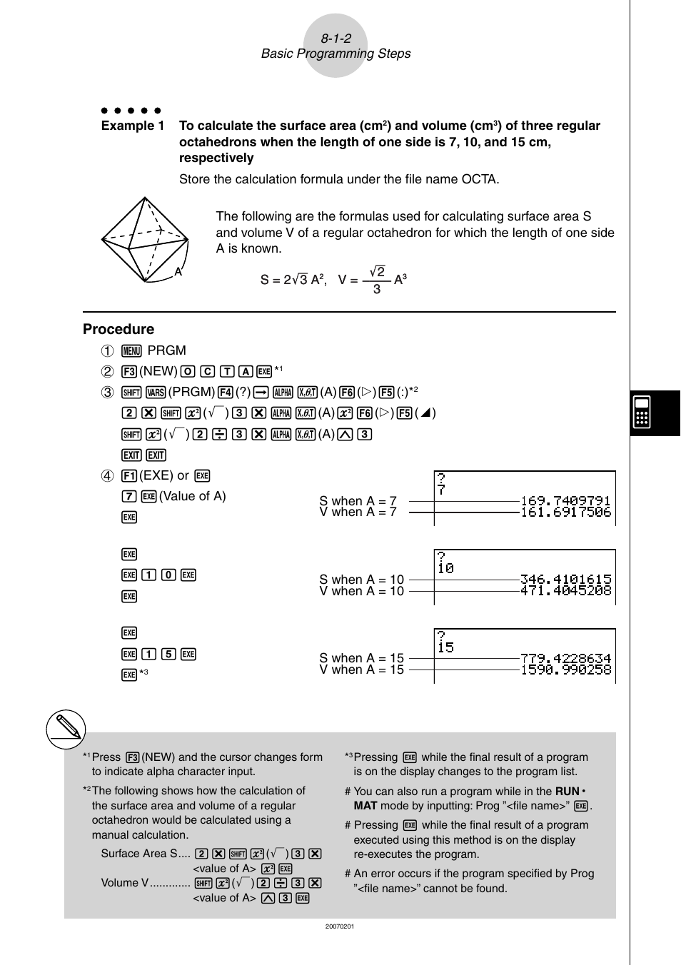 Procedure | Casio SERIES FX-9860G User Manual | Page 393 / 603