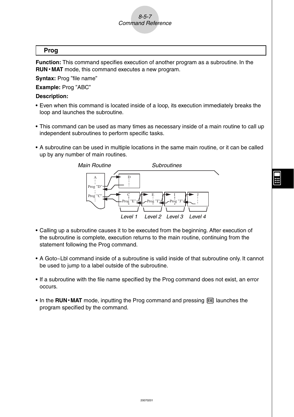 Prog | Casio SERIES FX-9860G User Manual | Page 410 / 603