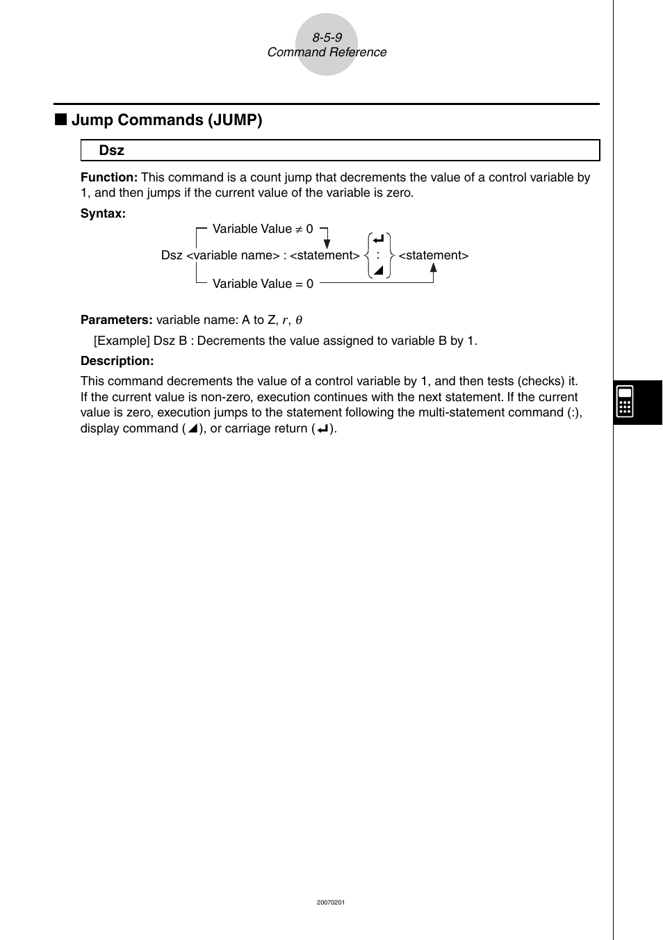 K jump commands (jump) | Casio SERIES FX-9860G User Manual | Page 412 / 603