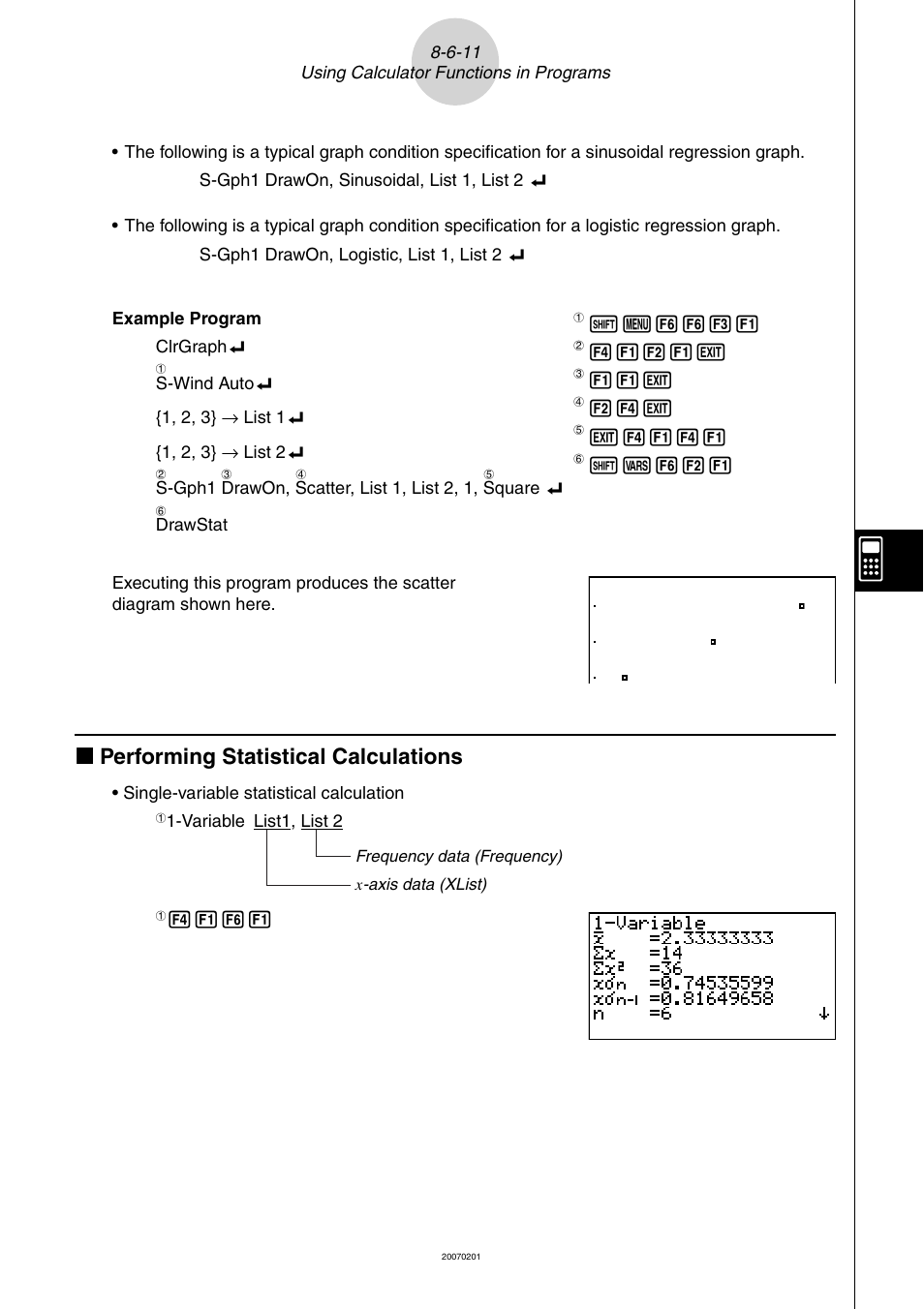 K performing statistical calculations | Casio SERIES FX-9860G User Manual | Page 432 / 603