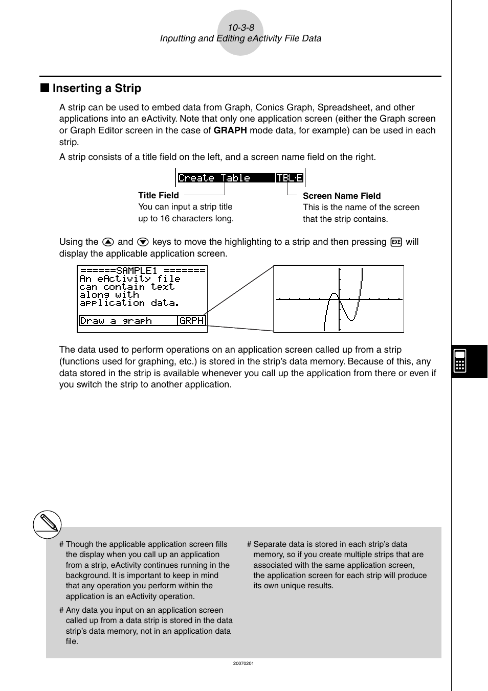 K inserting a strip | Casio SERIES FX-9860G User Manual | Page 517 / 603