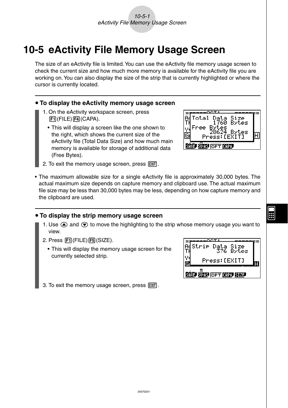 5 eactivity file memory usage screen, Eactivity file memory usage screen -5-1 | Casio SERIES FX-9860G User Manual | Page 532 / 603