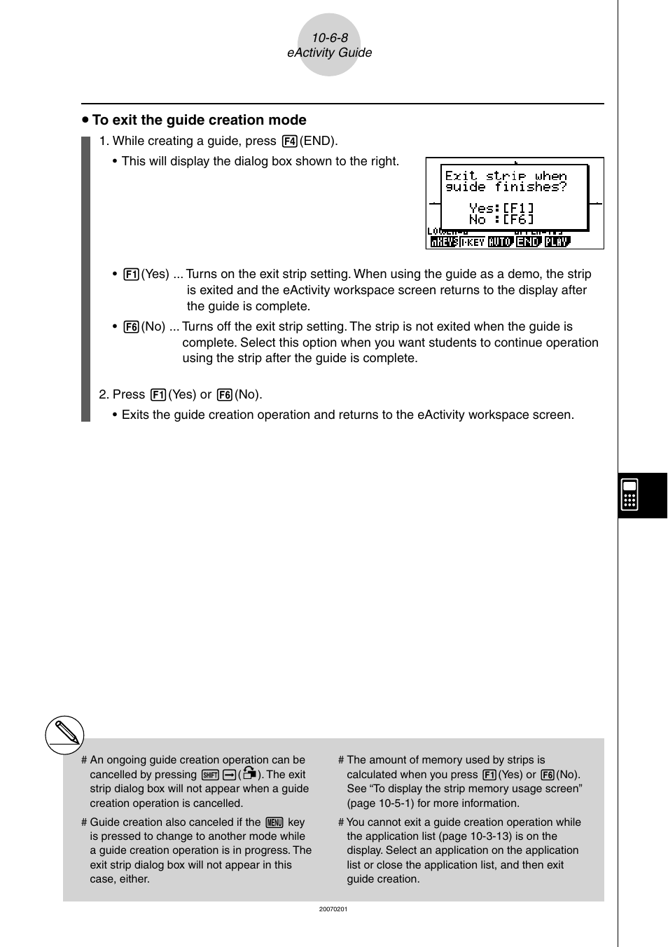 U to exit the guide creation mode | Casio SERIES FX-9860G User Manual | Page 540 / 603