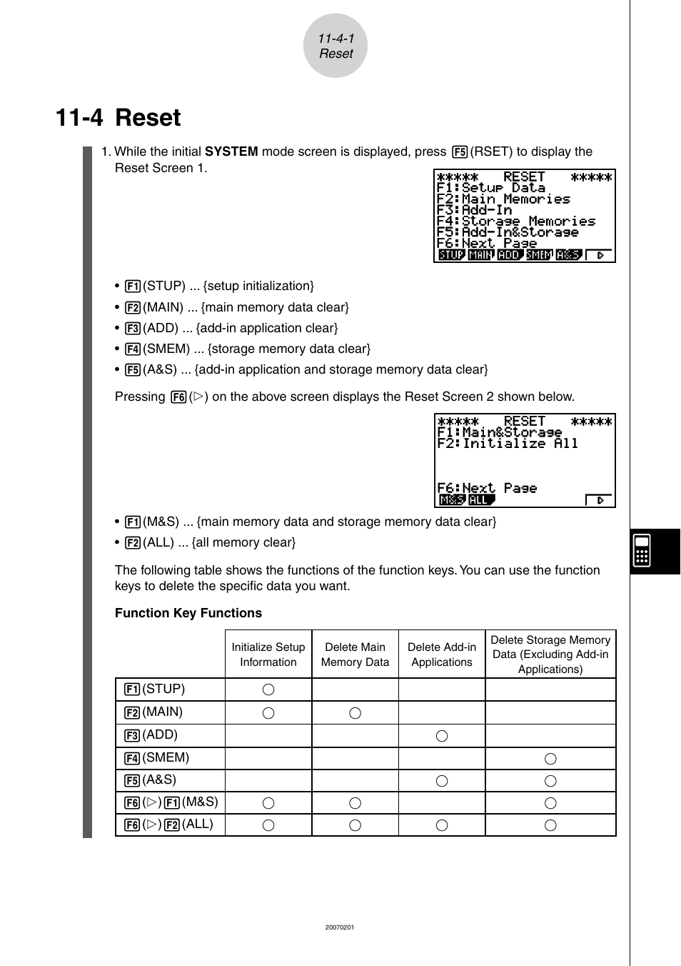 4 reset, Reset | Casio SERIES FX-9860G User Manual | Page 557 / 603