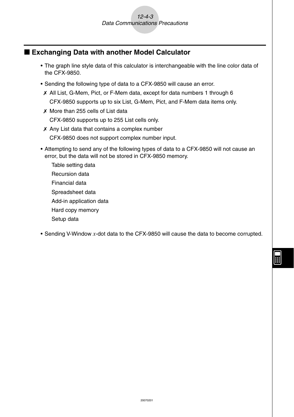 K exchanging data with another model calculator | Casio SERIES FX-9860G User Manual | Page 569 / 603