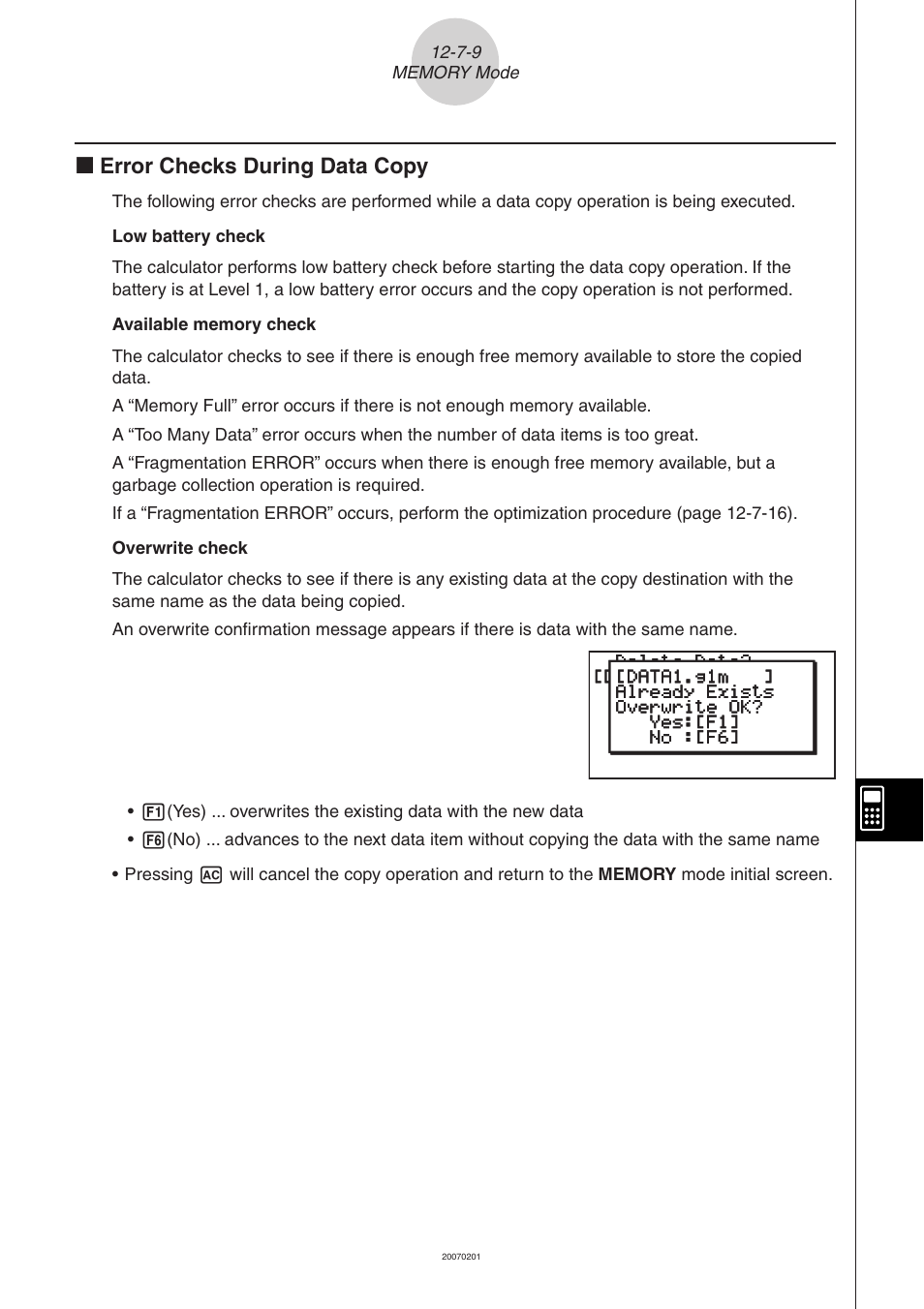 K error checks during data copy | Casio SERIES FX-9860G User Manual | Page 586 / 603