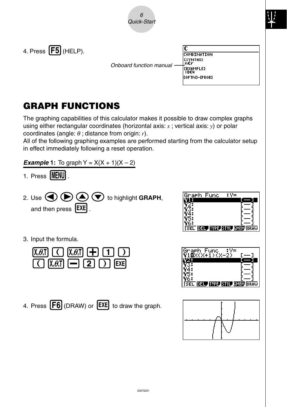 Graph functions, Defc, V(v+b) (v-c)w | Casio SERIES FX-9860G User Manual | Page 8 / 603