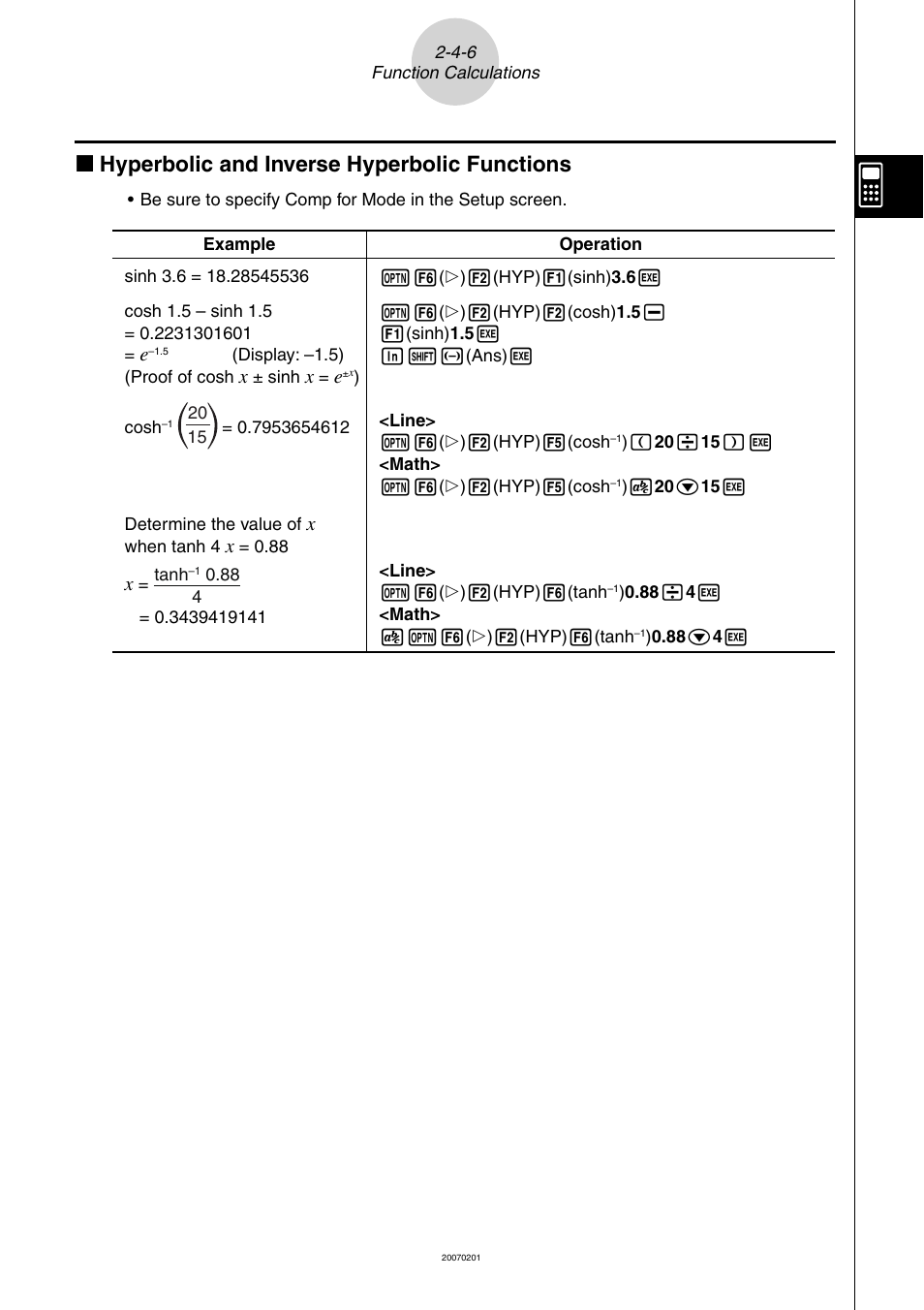 K hyperbolic and inverse hyperbolic functions | Casio SERIES FX-9860G User Manual | Page 89 / 603