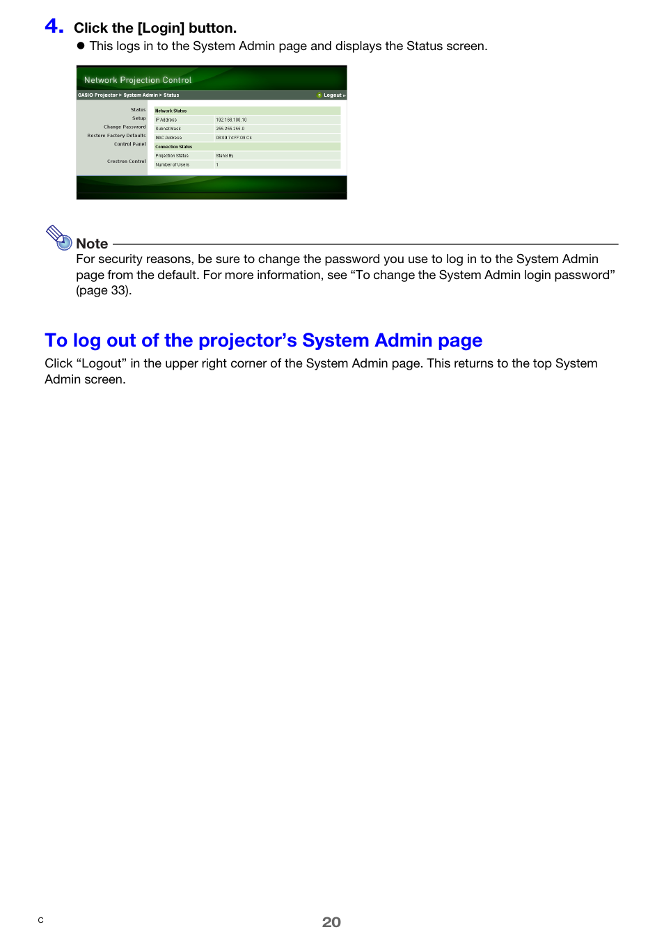 Casio XJ-ST155 User Manual | Page 20 / 47
