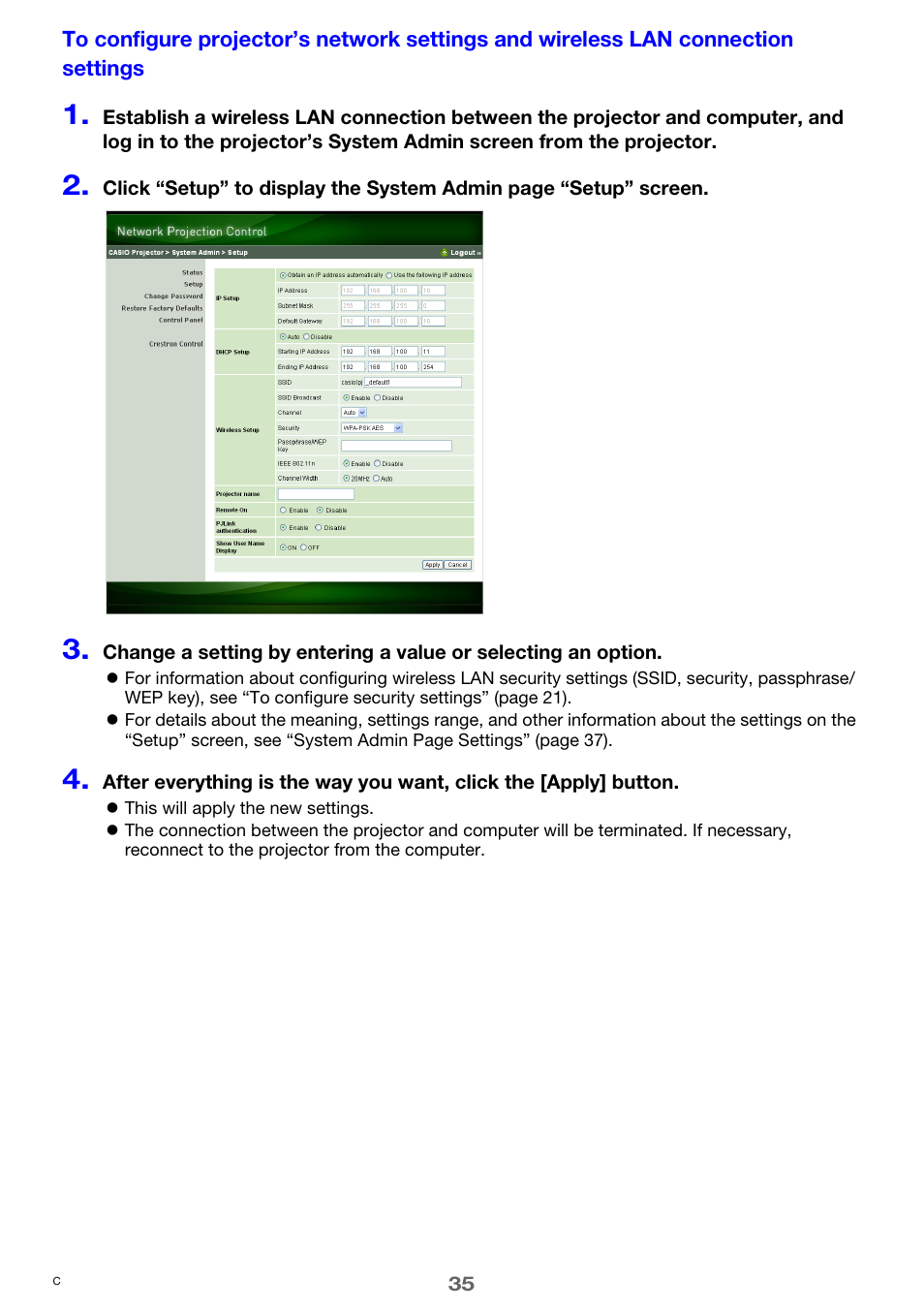 Casio XJ-ST155 User Manual | Page 35 / 47