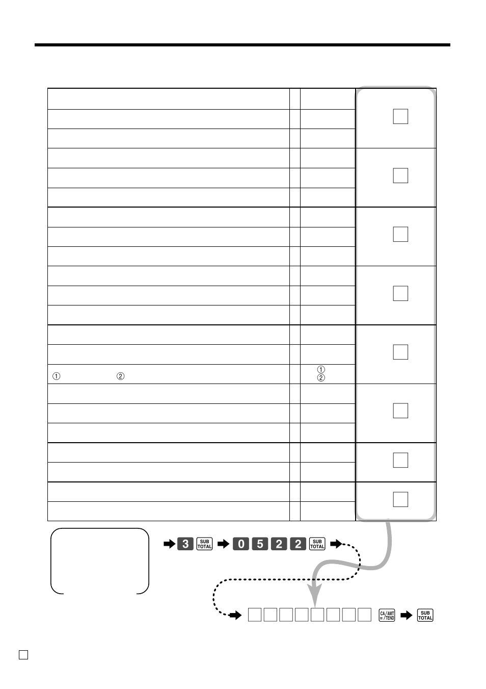 Convenient operations and setups, A6 s | Casio TE-100 User Manual | Page 44 / 88