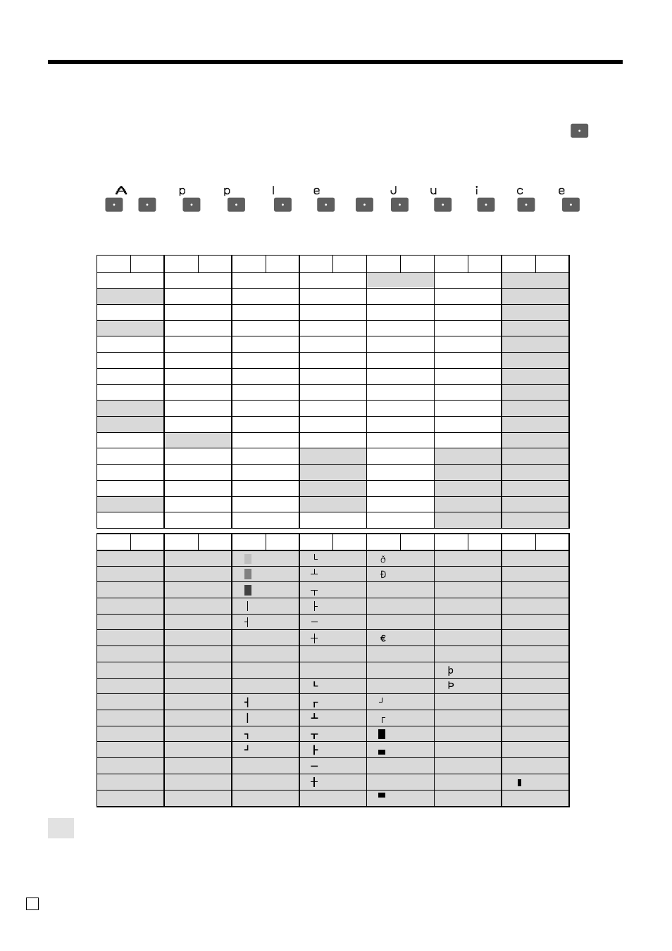 Convenient operations and setups, Entering characters by code, Character code list | Casio TE-100 User Manual | Page 54 / 88