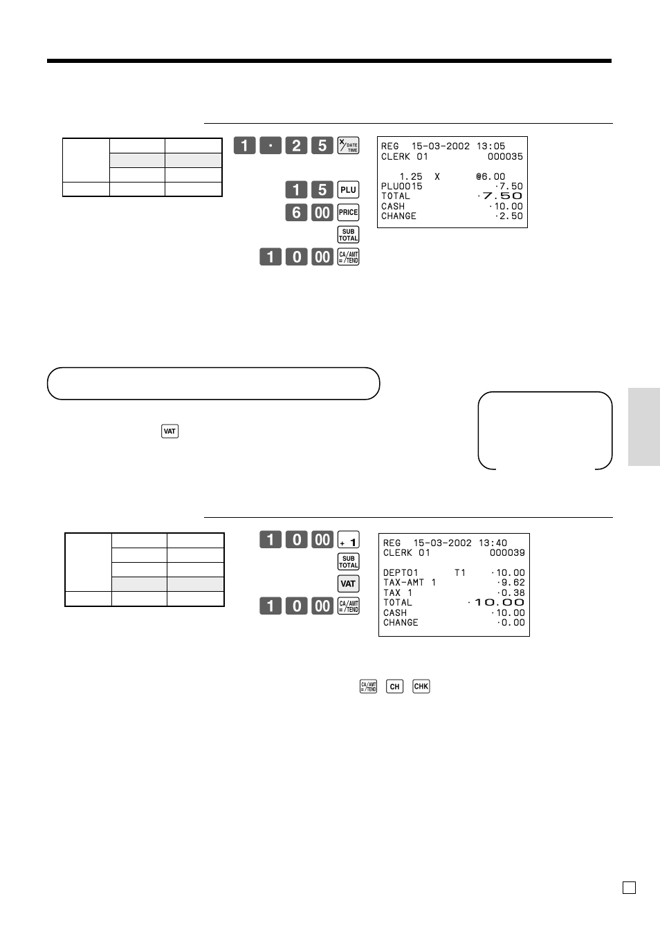 Printing vat breakdowns, Con venient operations and setups, & s v 10- a | Casio TE-100 User Manual | Page 61 / 88