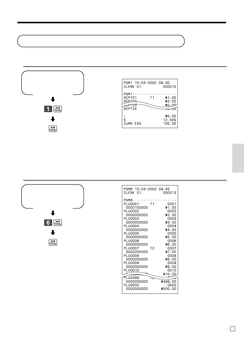 Reading the cash register's program, Pgm mode, Con venient operations and setups | Casio TE-100 User Manual | Page 77 / 88