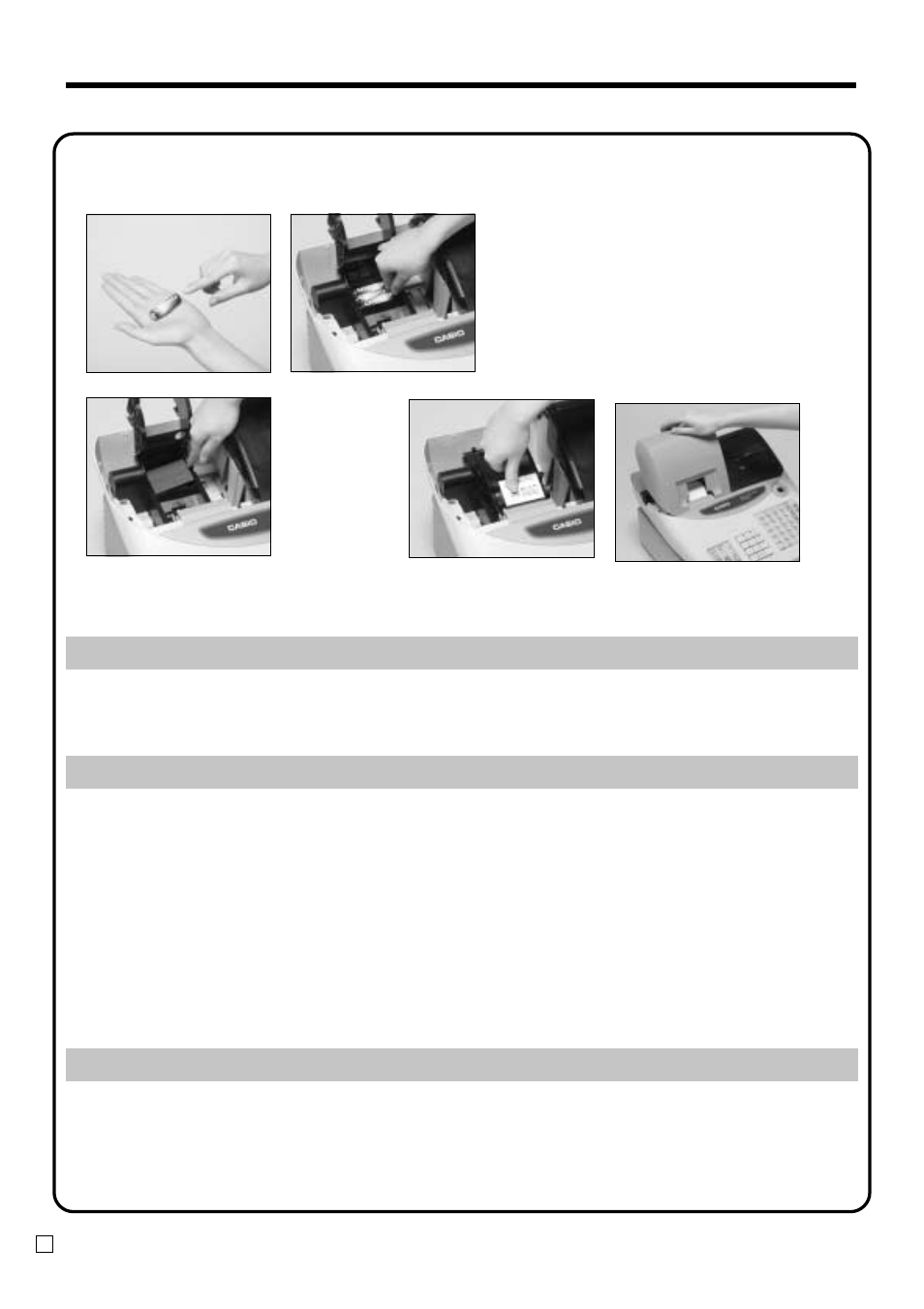 Getting started | Casio TE-100 User Manual | Page 8 / 88