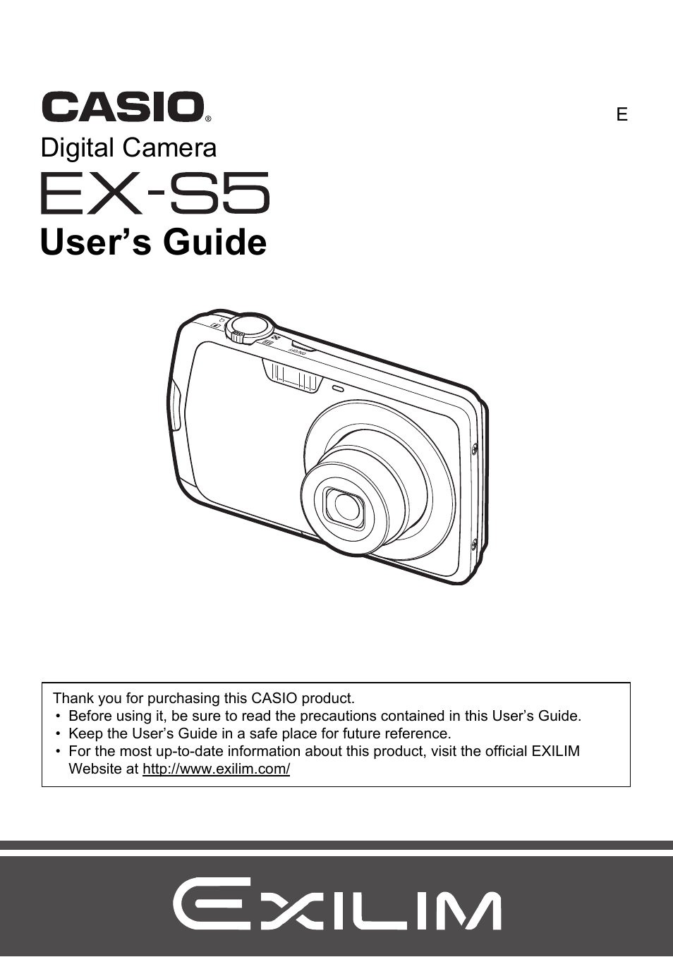 Casio EX-S5 User Manual | 148 pages