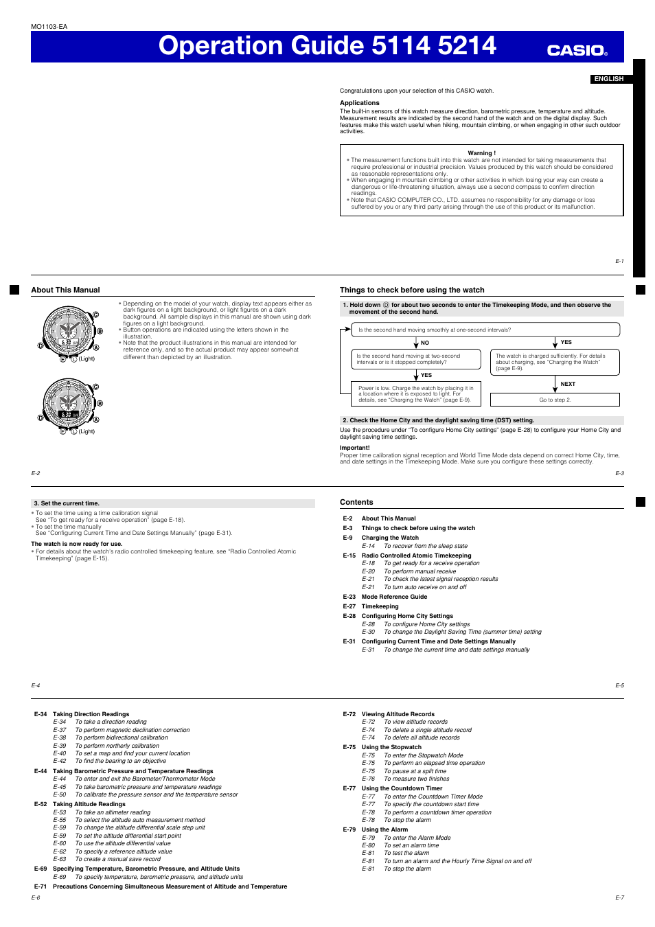 Casio 5214 User Manual | 14 pages