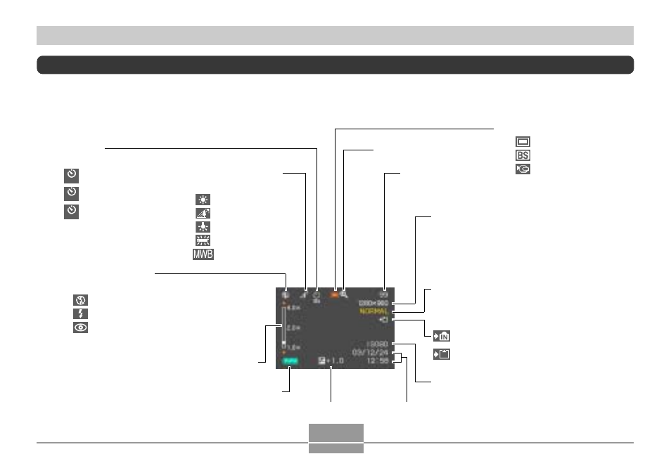 Rec mode, Monitor screen contents | Casio EX-S3 User Manual | Page 22 / 154