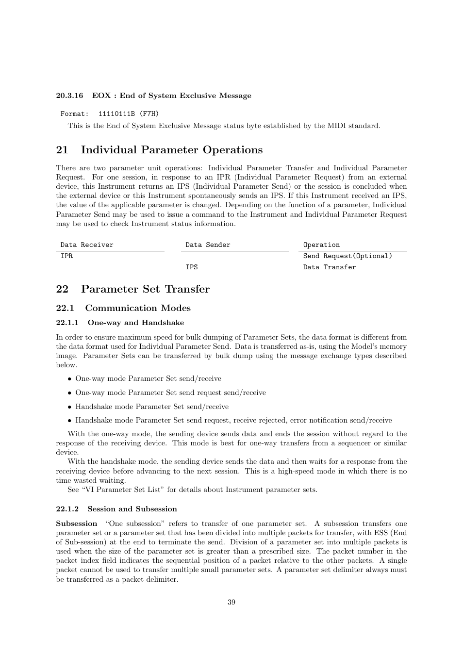 21 individual parameter operations, 22 parameter set transfer | Casio CTK6000 User Manual | Page 39 / 77