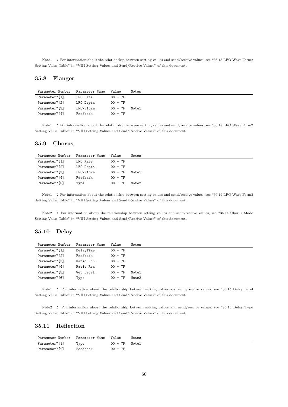 8 flanger, 9 chorus, 10 delay | 11 reﬂection | Casio CTK6000 User Manual | Page 60 / 77