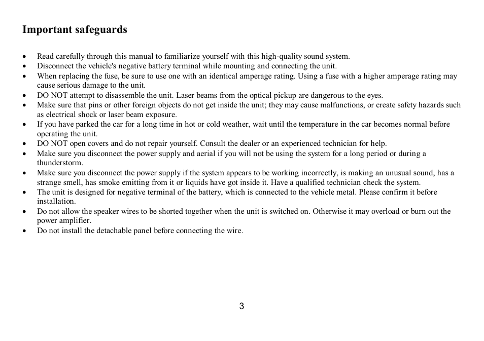 Important safeguards | Hyundai H-CDM8035 User Manual | Page 3 / 45