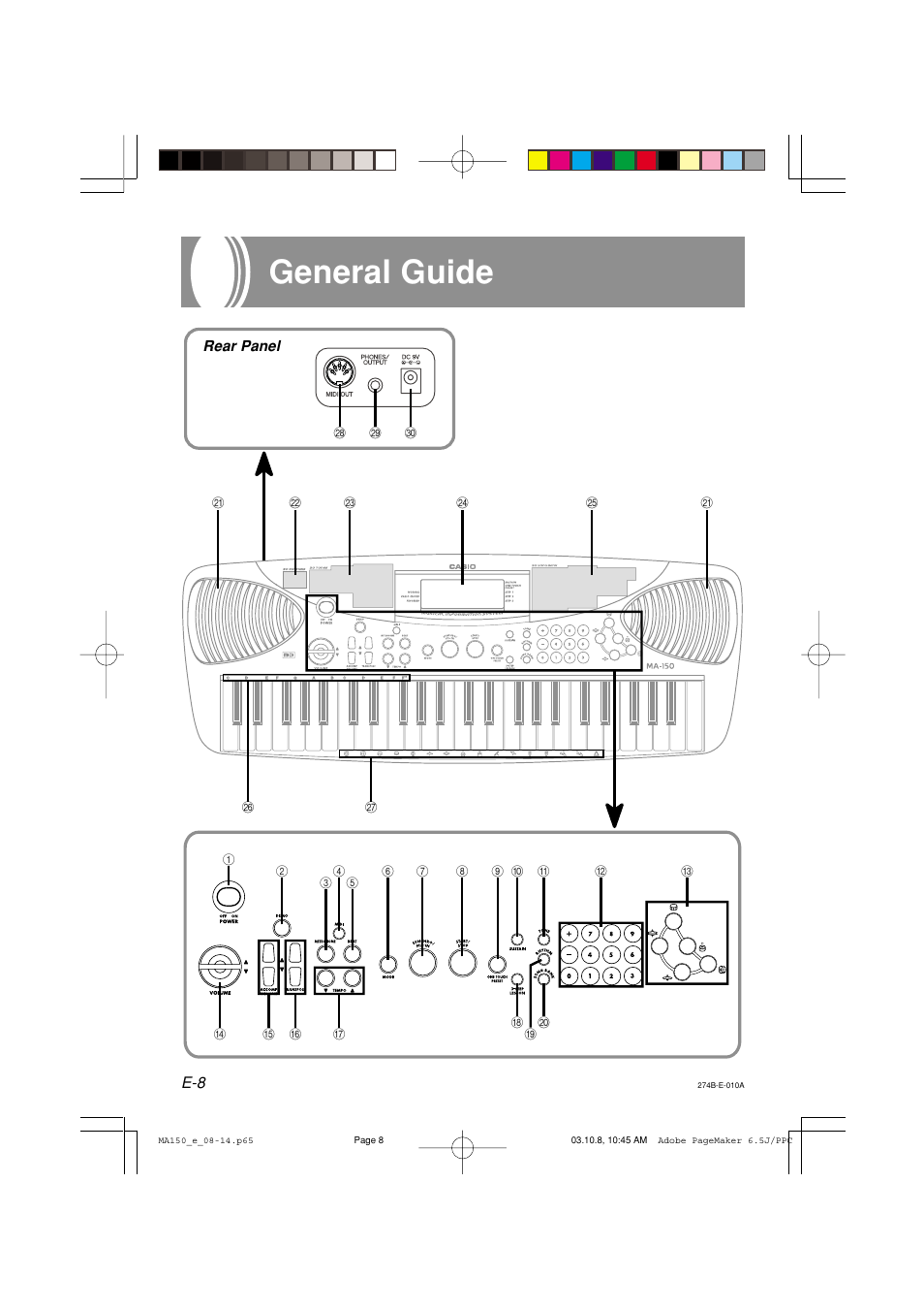 General guide | Casio MA-150 User Manual | Page 10 / 43
