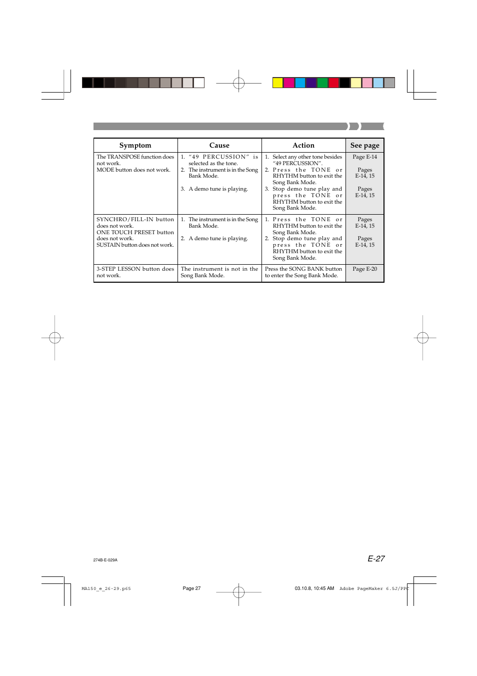 E-27 | Casio MA-150 User Manual | Page 29 / 43