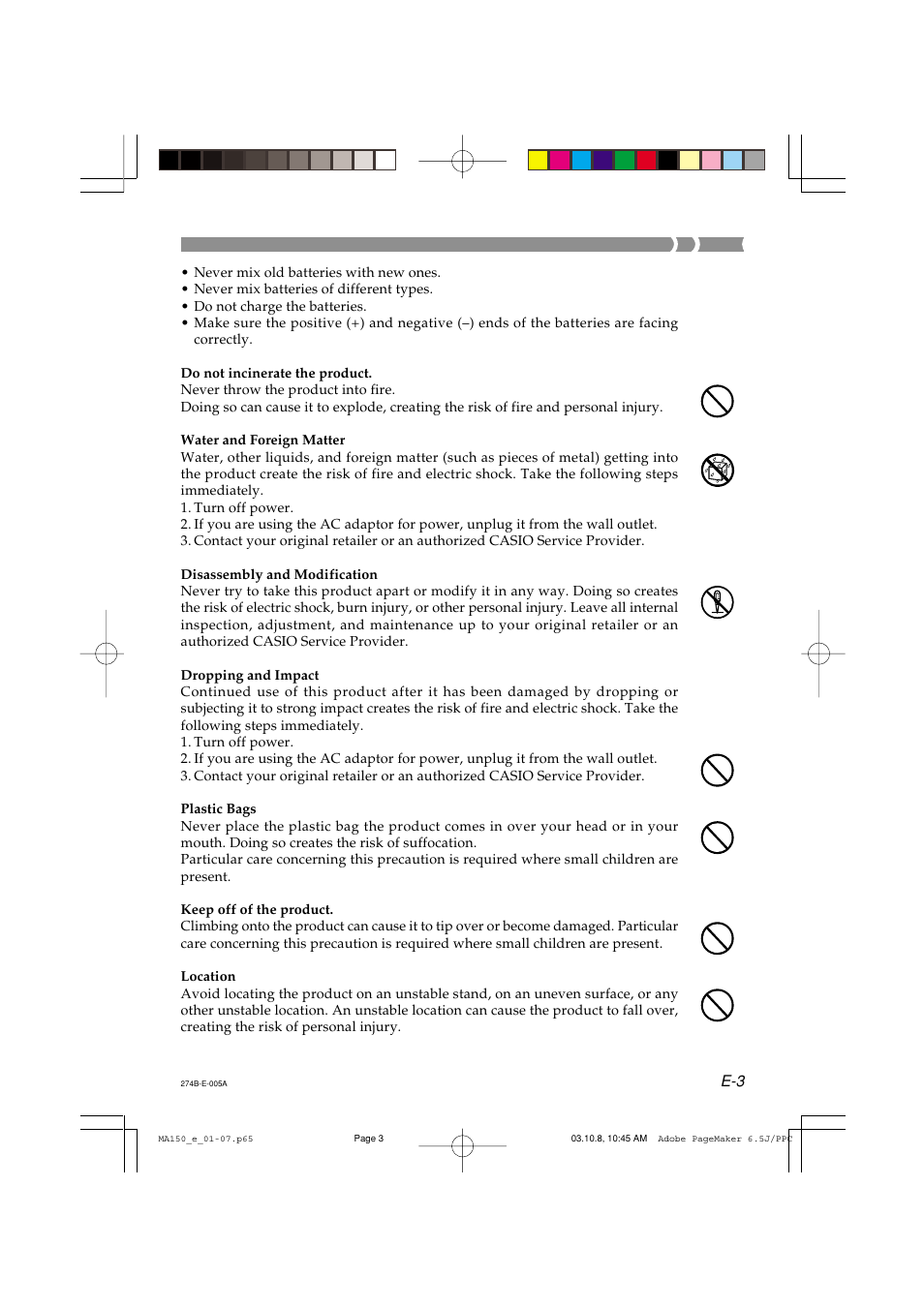 Casio MA-150 User Manual | Page 5 / 43