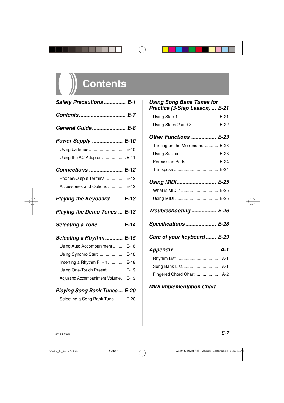 Casio MA-150 User Manual | Page 9 / 43