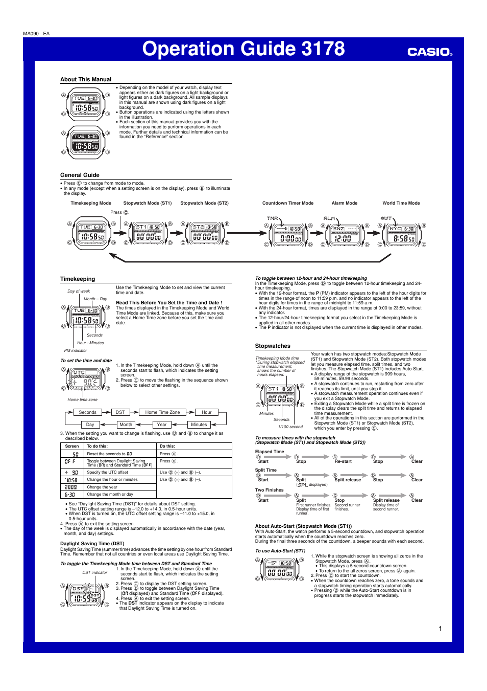 Casio 3178 User Manual | 4 pages