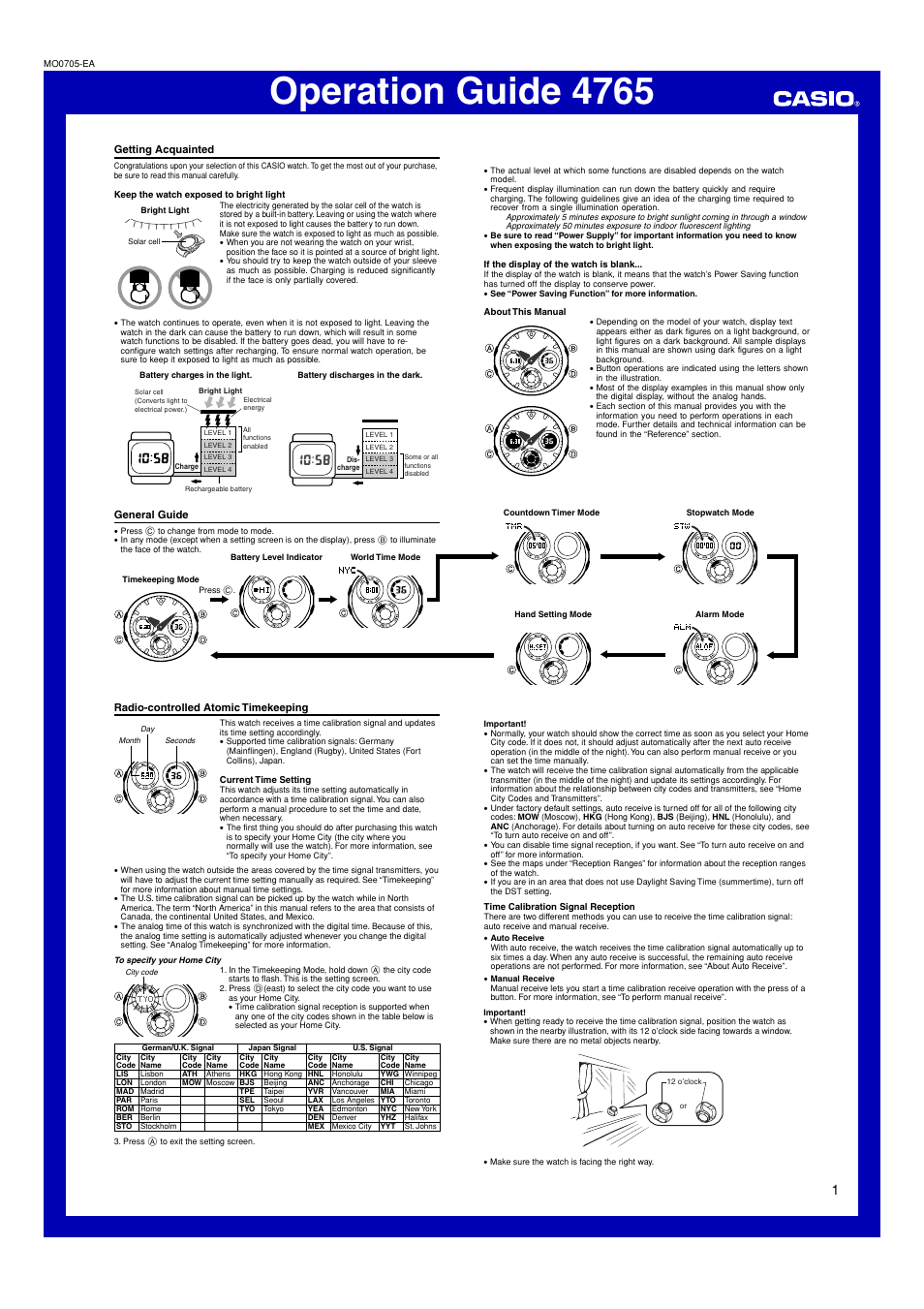 Casio Operation Guide 4765 User Manual | 6 pages