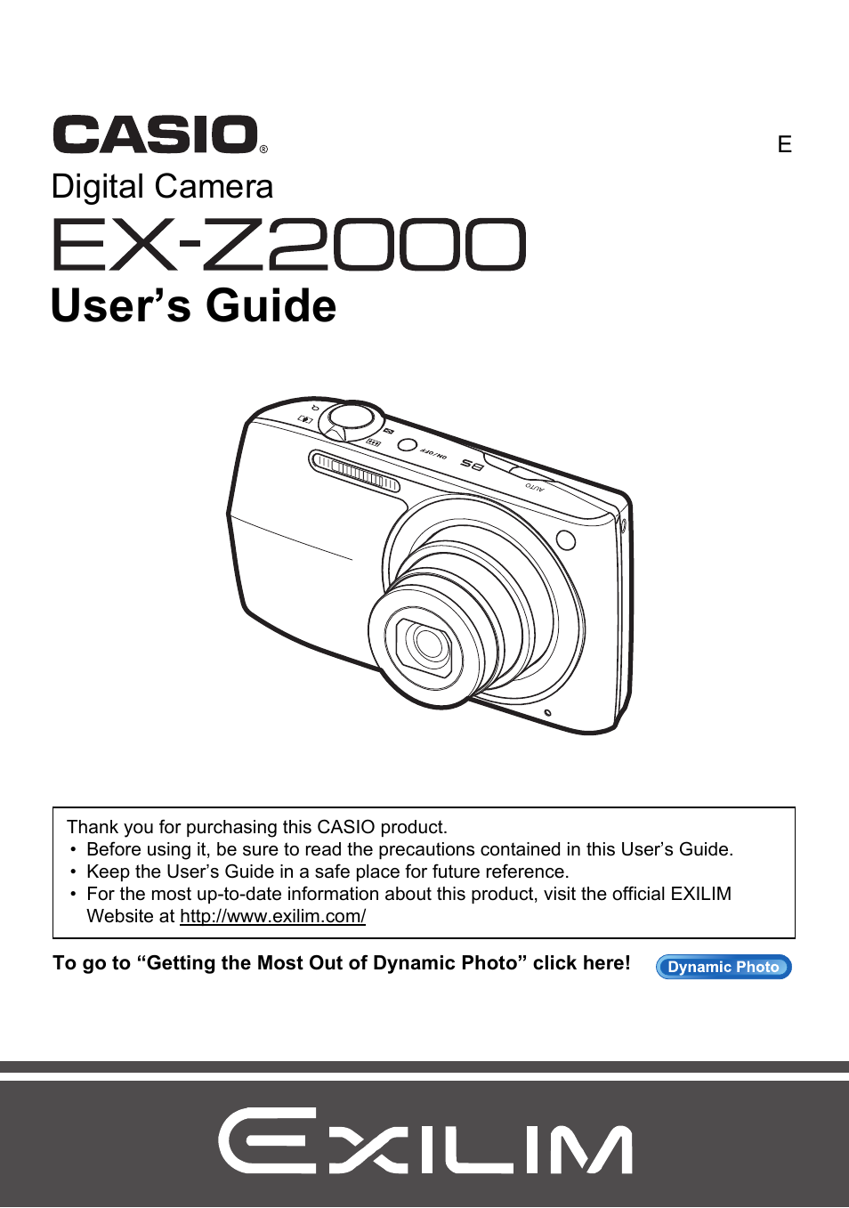 Casio EXILIM EX-Z2000 User Manual | 195 pages