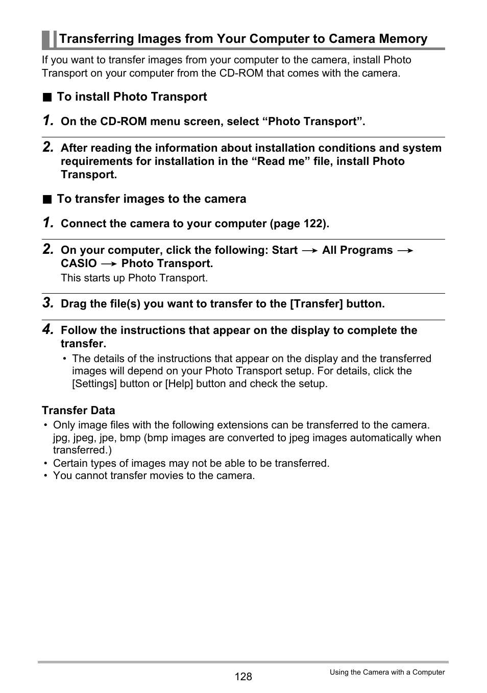 E 128) | Casio EXILIM EX-Z2000 User Manual | Page 128 / 195