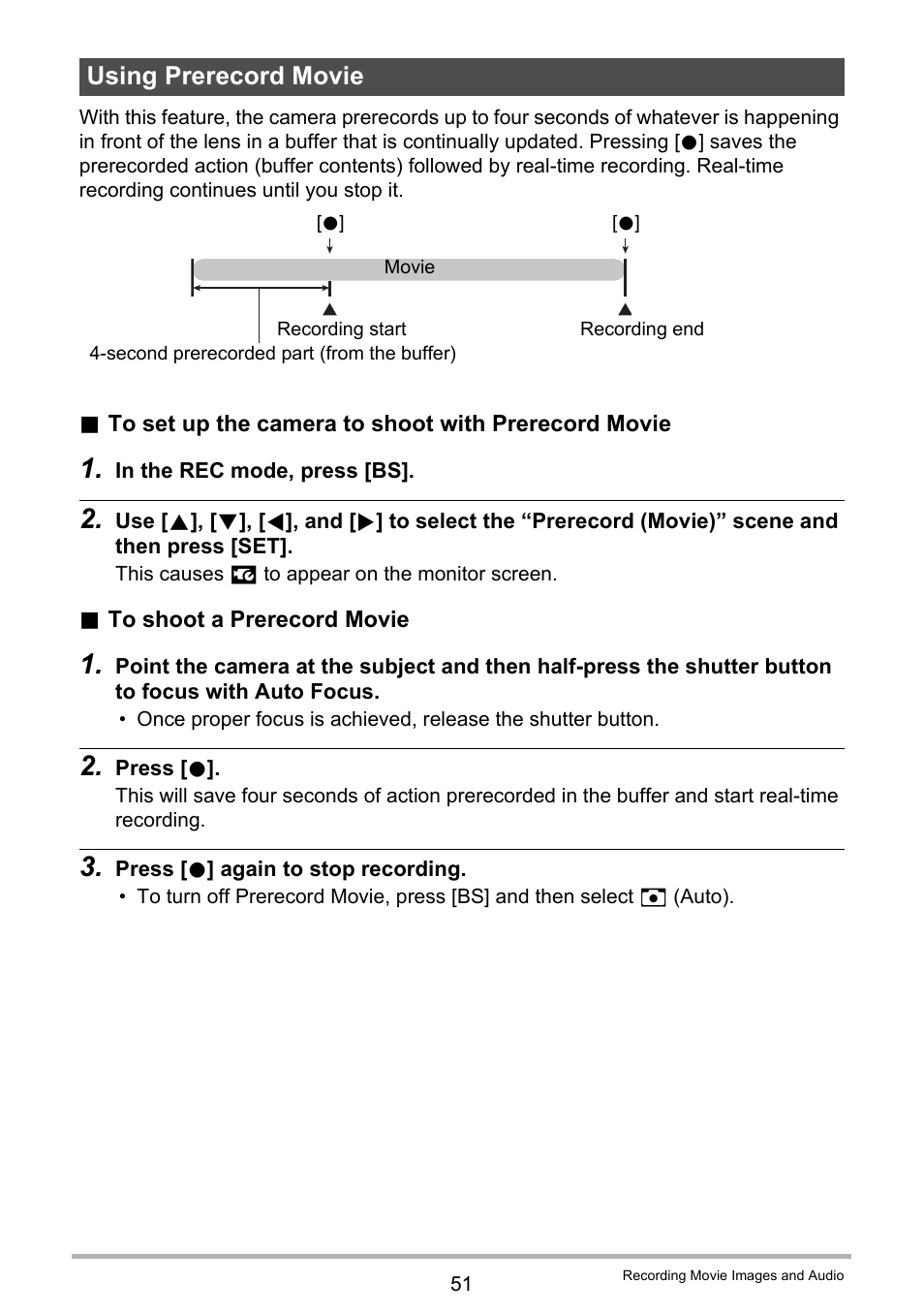 Using prerecord movie | Casio EXILIM EX-Z2000 User Manual | Page 51 / 195