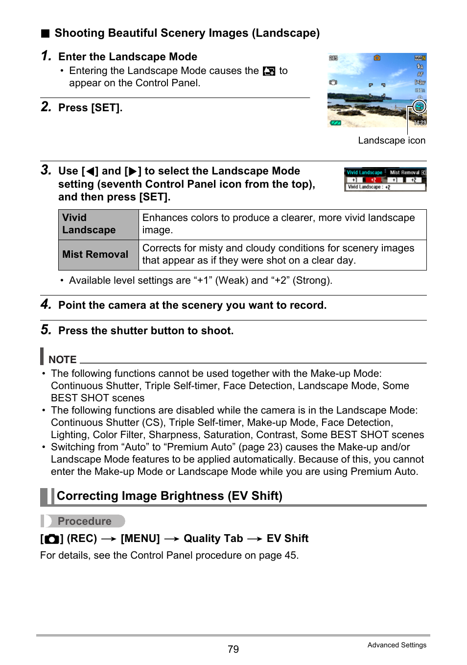 Correcting image brightness (ev shift) | Casio EXILIM EX-Z2000 User Manual | Page 79 / 195