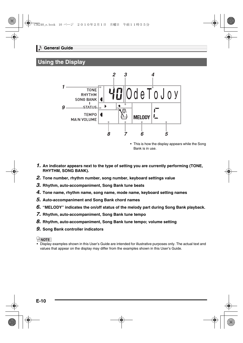 Casio CTK240ES1A User Manual | Page 12 / 46