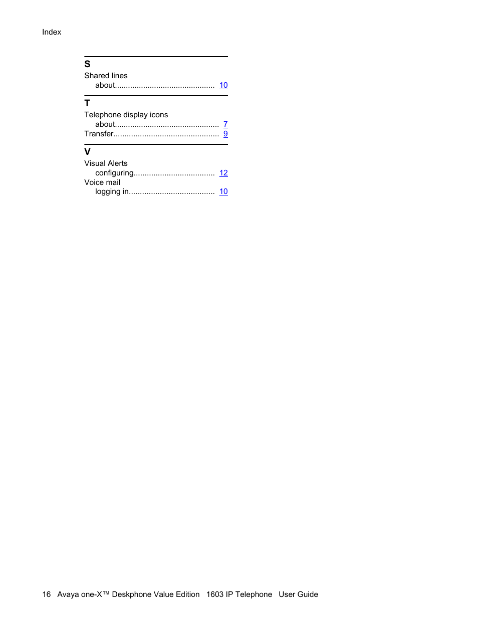 Avaya 1603SW User Manual | Page 16 / 16