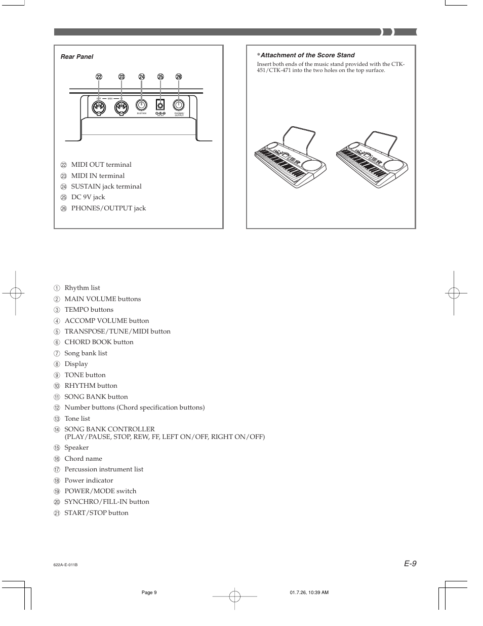 Casio CTK-451 User Manual | Page 11 / 46